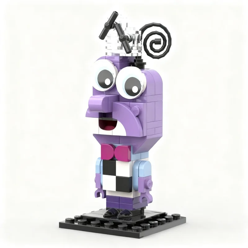 Фото 162 шт. MOC «Страх внутри» BrickHeadz, модель строительных блоков, игрушка для конструирования, идея для рождественского подарка, образовательный креативный набор для сборки своими руками. №2