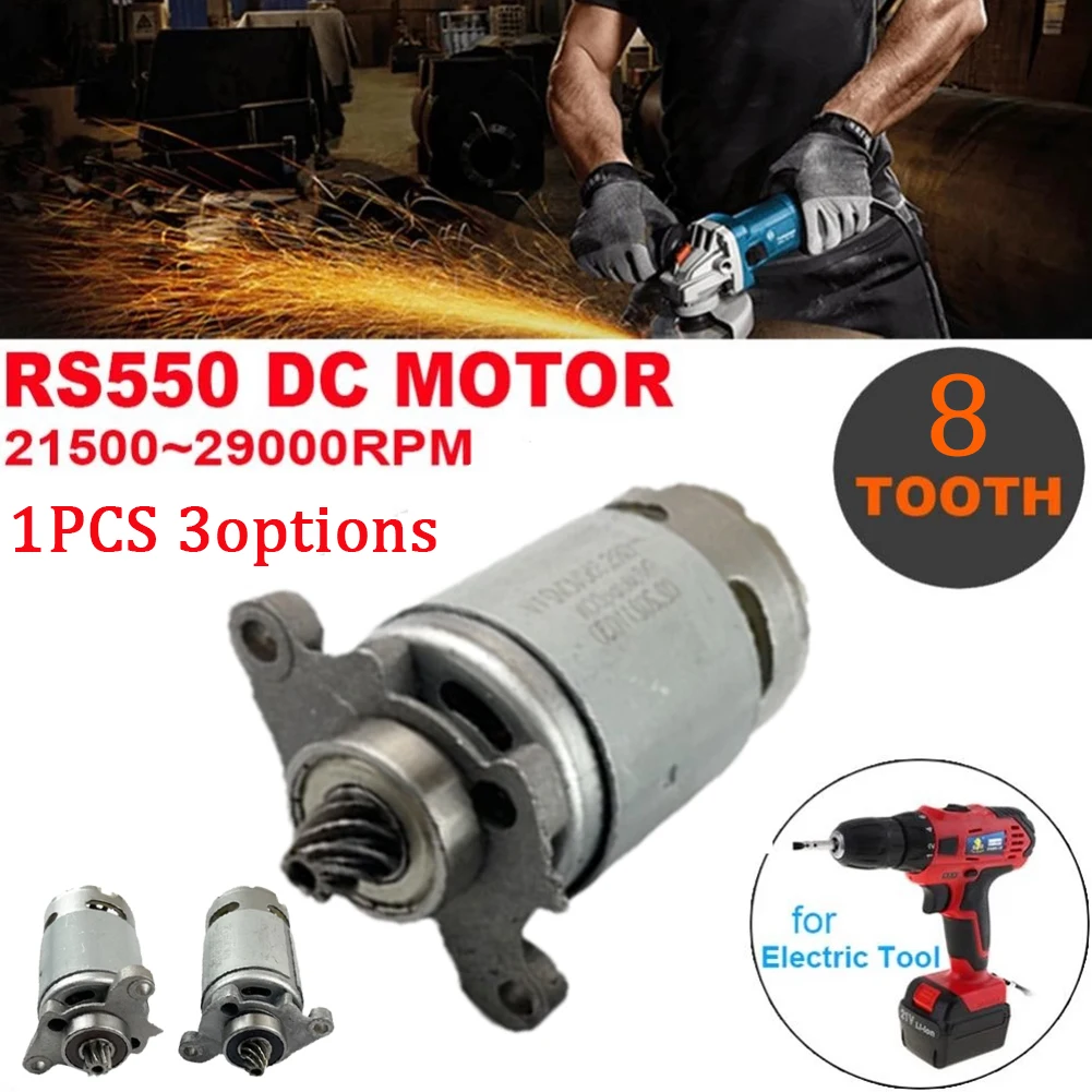 

RS550 DC Micro Motor 21V 27000RPM 8 Helical/Small Tapered/Large Conical Teeth For Electric Screwdriver Hand Drill Power Tool