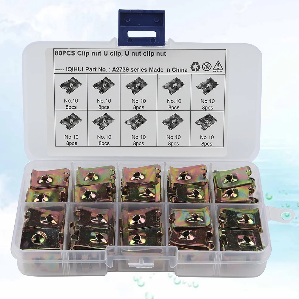 

80pcs Motorcycle Fairing Bodywork Panel Manganese Steel U Clips Spire U Clip U Nut Fasteners