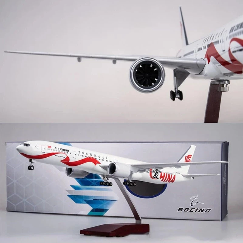 Фото Игрушка в масштабе 1:157 B777 Самолет Air China Airlines Модель 47 см со светом и колесом, литая под давлением смола, коллекция самолетов, демонстрационные игрушки №2