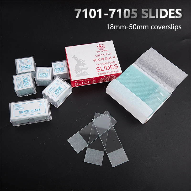 

100 Pcs Transparent Square Glass Slides Coverslips Coverslides For Microscope Optical Instrument Microscope cover slip