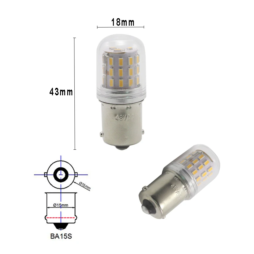 Mcdrlled G18 R10W P21W Led Bulbs Boat Semaphore Strobe Auto Signal Light White 6V 12V 24V 48V