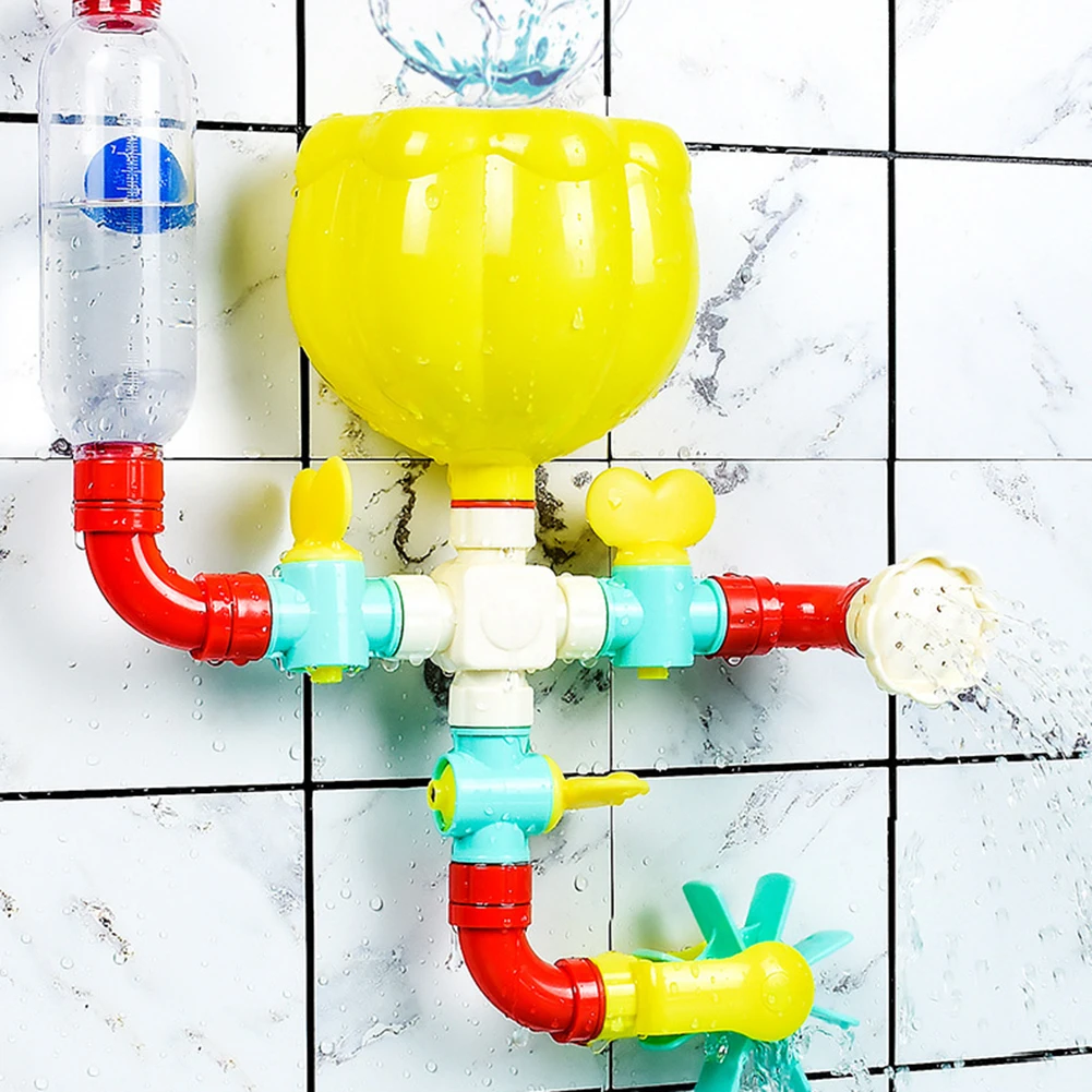 

DIY Baby Bath Pipes Toy Shower Water Sprayer Device Educational Game Toys for Kids Bathtub Swimming Gifts Supplies