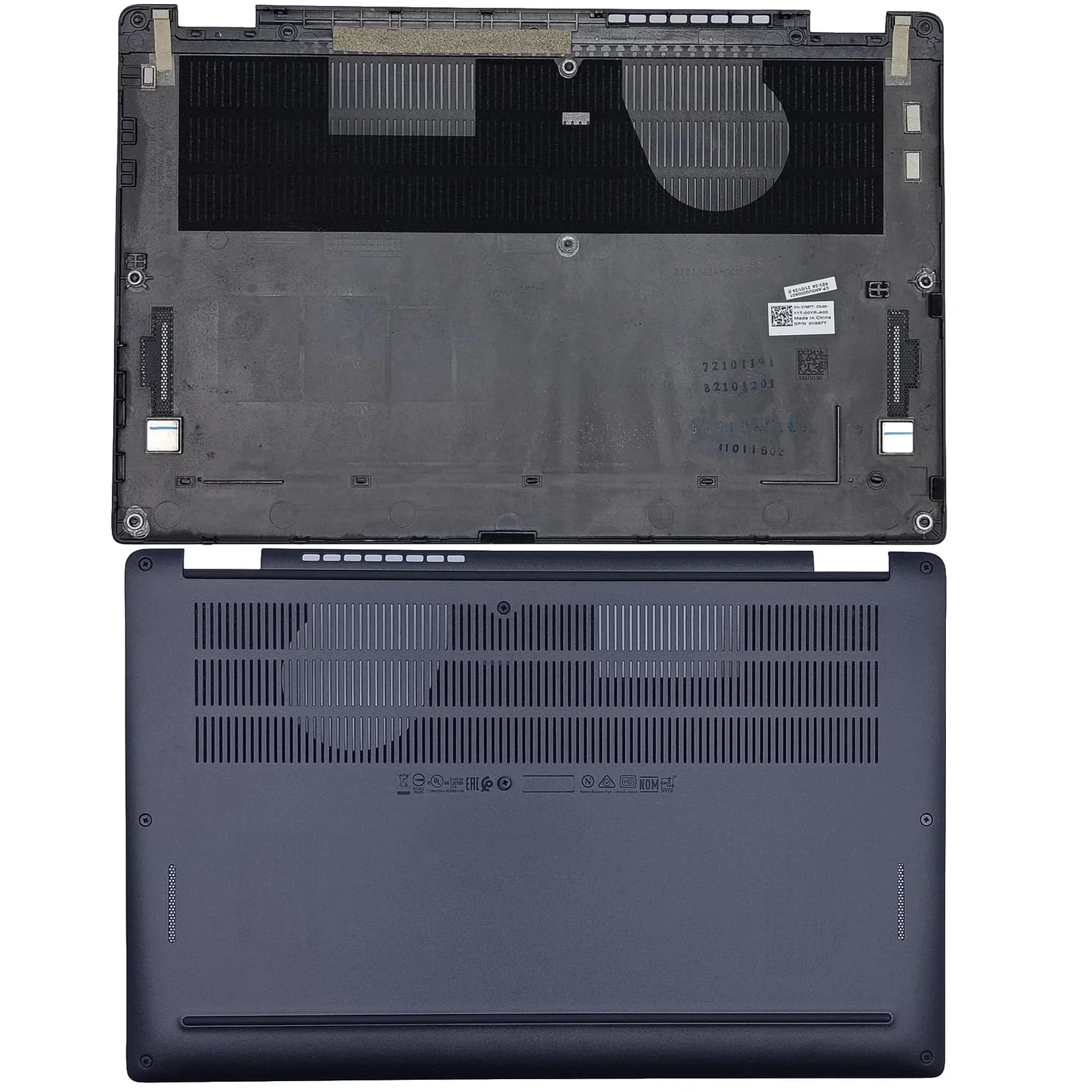 Фото 0V987T V987T для ноутбука Latitude 7410 E7410, нижняя крышка корпуса, основание, D-крышка, черная, AM2UG000A01 №1