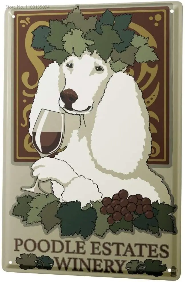 

LEotiE с 2004 года, Оловянная металлическая пластина, декоративный знак, домашний декор, таблички, декоративный Пудель для ветеринарии