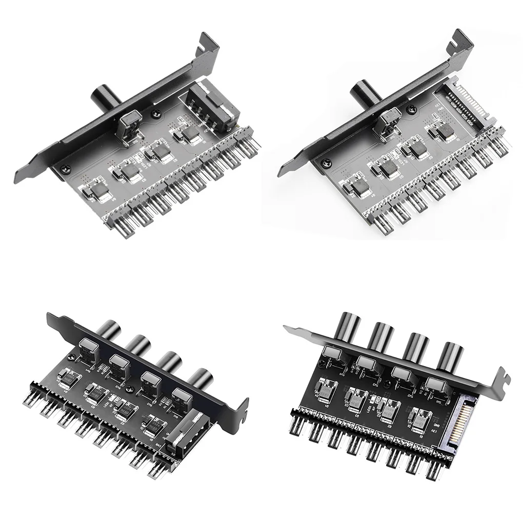 

Компьютерный 3pin 4pin контроллер для Крышки Вентилятора Регулирующий модуль вентиляторы регулятор скорости Настольный ПК аксессуары 4 ручки ...