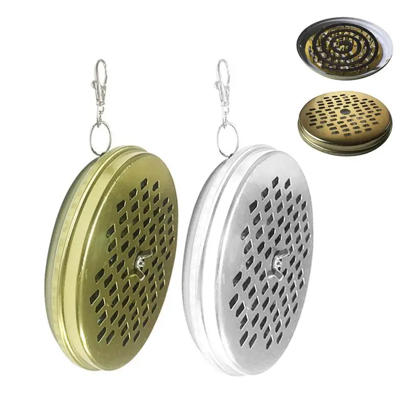 

Coil Incense Hanger Waterproof Mosquito Incense Box Household Round Rack Plate Portable Coil Holder Indoor Incense Coil Burner