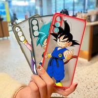 anime son goku dragon ball for samsung galaxy s22 s21 ultra s20 fe lite s10 s9 s8 plus 5g frosted translucent phone case fundas