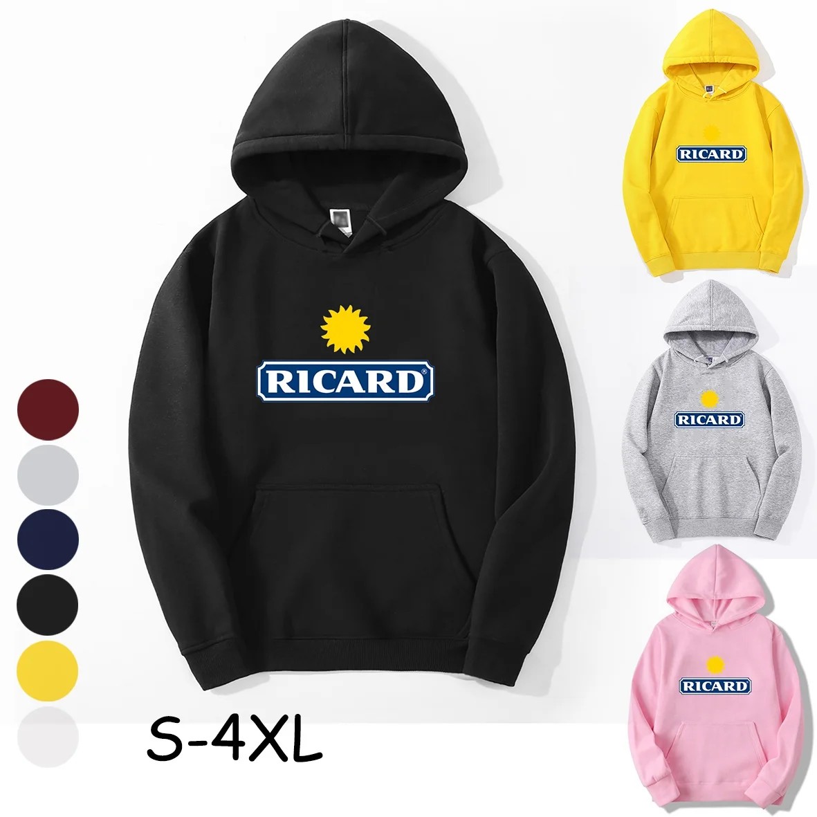 

Unisex Hoodie RICARD Autumn Letter PrintedCasual Drawstring Printing Sweatshirt hoodies