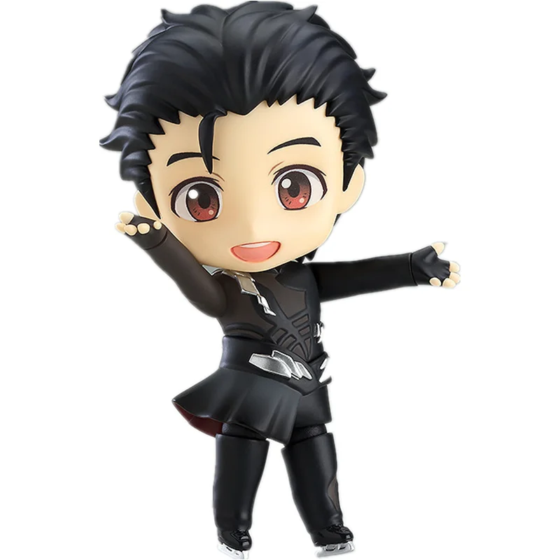 

10cm Anime nendoroid YURI on ICE figures Katsuki Yuri 736# PVC Action figure kawaii room decor Cartoon toy collection doll gift