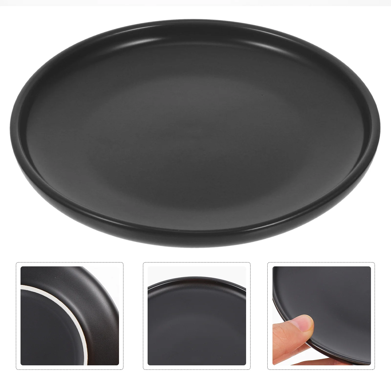 

Bowl Cat Pet Feeding Water Bowls Feeder Dishes Dog Dish Plate Kitten Round Scoop Ceramic Shallow Container Non Rabbit Puppy