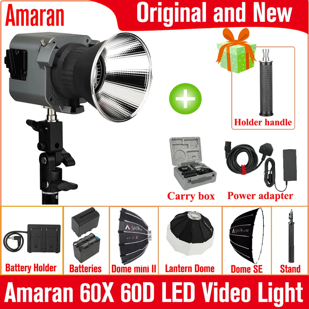 Купи Aputure Amaran 60x 60D LED Video Light Studio LED light 60W Photography Lighting For Camera Video Photo Light за 10,980 рублей в магазине AliExpress