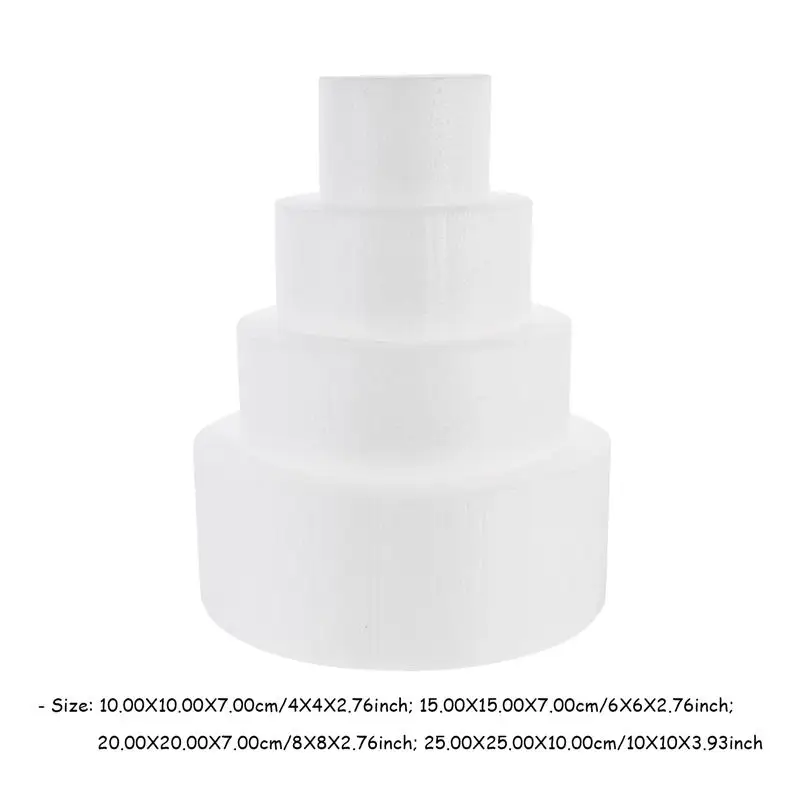 

4pcs Foams Cake Mold Cake Shop Mould DIY Polystyrene Cake Modelling Party Decoration