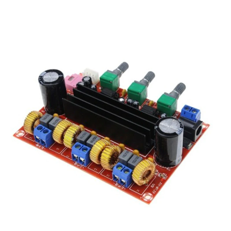

Hot TTKK XH-M139 2.1 Channel Digital Power Amplifier Board 12V-24V Wide Voltage TPA3116D2 2X50W+100W