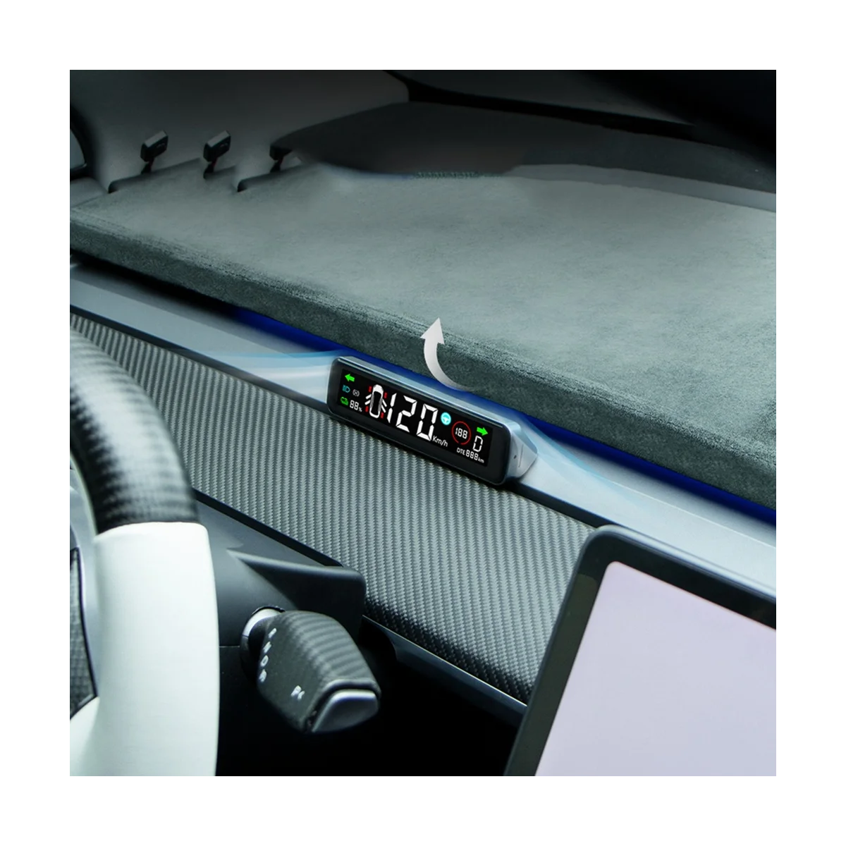 Приборная панель для автомобиля HUD Air цифровой смарт-датчик приборная Tesla Model 3