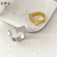fashion jewelry metal rings 2021 new trend single one layer high quality brass golden silvery color hip hop women ring for gift
