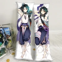 color cosplayer genshin impact dakimakura cover xiao hugging body pillowcase cartoon anime bedding pillow room cushion cover