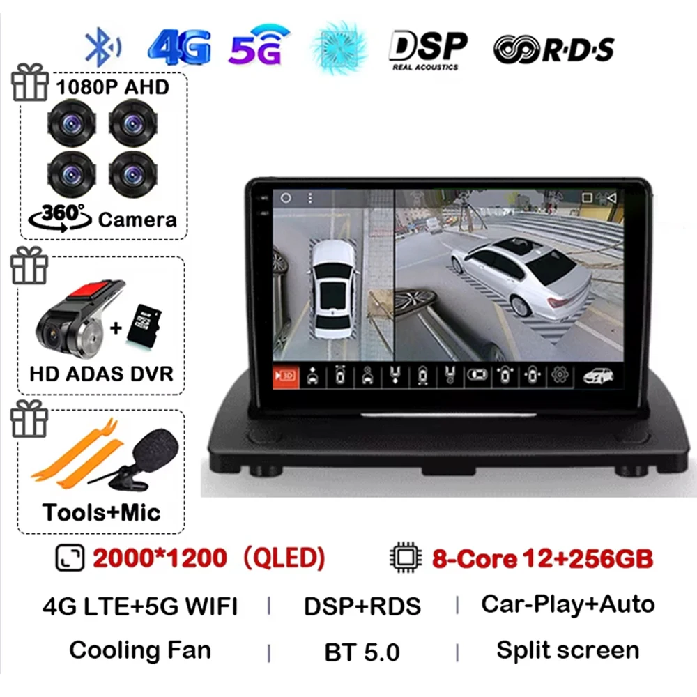 

Автомобильный радиоприемник Android 15 для Volvo XC90 C 2002-2014 Carplay Auto 4G + WIFI GPS-навигация Мультимедийный видеоплеер Стерео BT