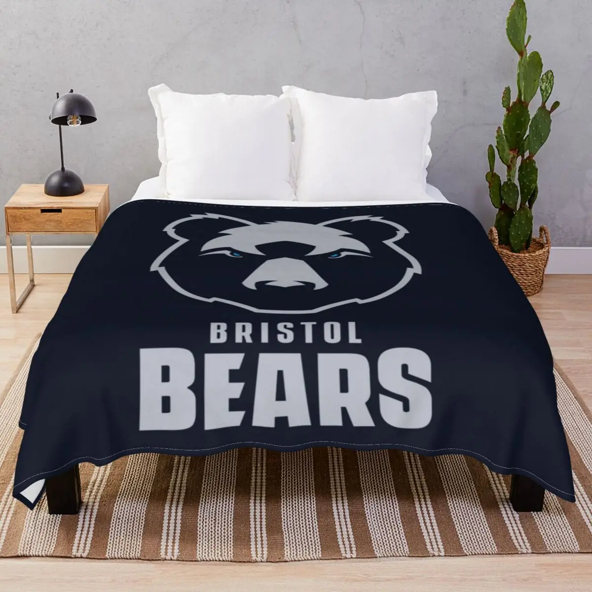 Bristol Bears Logo Blankets Fleece Print Multifunction Unisex Throw Blanket for Bedding Home Couch Travel Cinema
