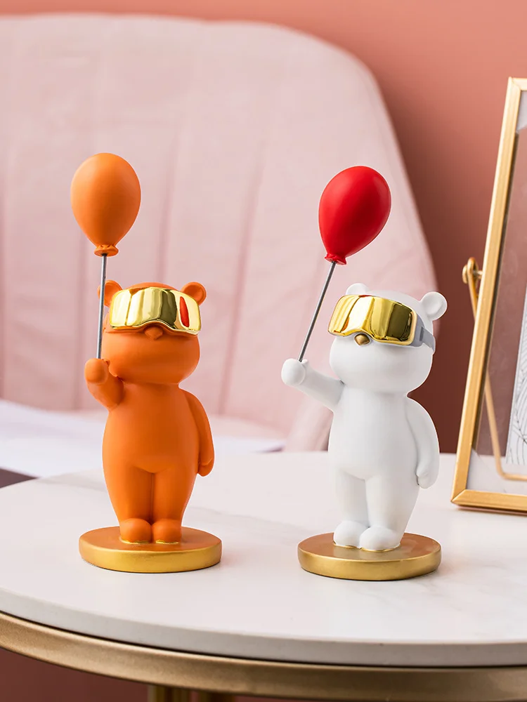 

Decoration Nordic Home Creative Bear Ornament Mobile Phone Holder Kawaii Desk Accessories Office Decoration Desk Home Decor Gift