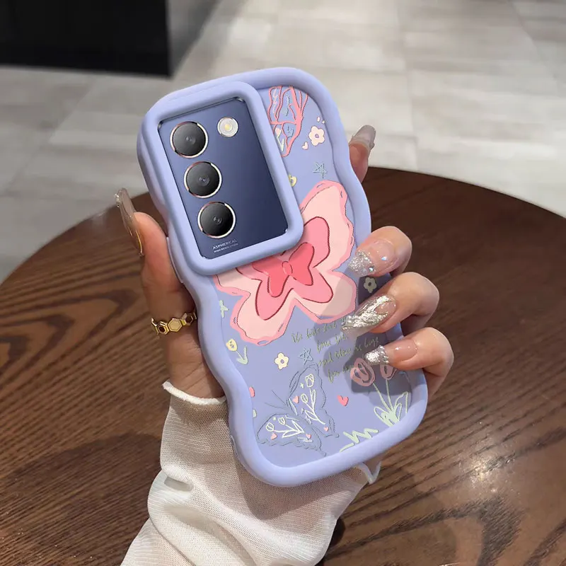 Фото Милый бабочка для vivo V40 SE с противоударным гибким модным чехлом идеально подходит для vivo V Y T 3 51 33 28 30 53 S Lite (ME) SE №2