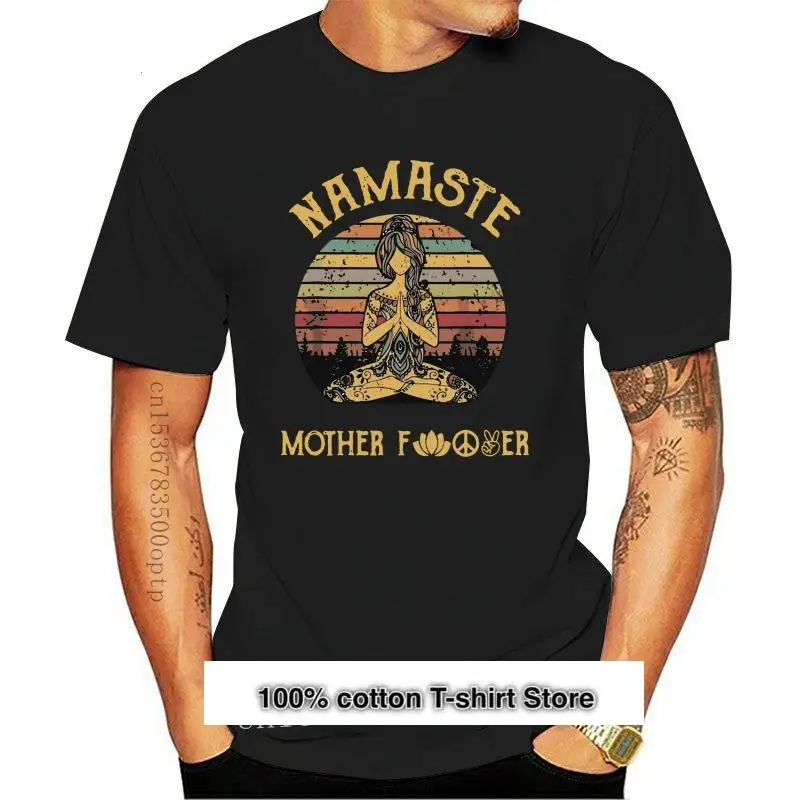 

Новая Винтажная забавная женская футболка Namaste Mother Fcker
