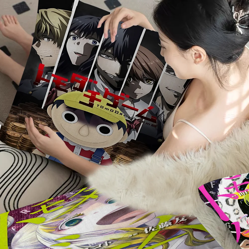 Japanese Animation Tomodachi Game Office Cushion Pillowcase Car Cover45X45CM Lumbar Sofa Pillowcover