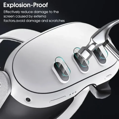 Защитная пленка для объектива Meta Quest 3 VR, прозрачная защитная пленка из закаленного стекла с защитой от царапин и твердости 9H для аксессуаров для защиты Meta вопросы 3