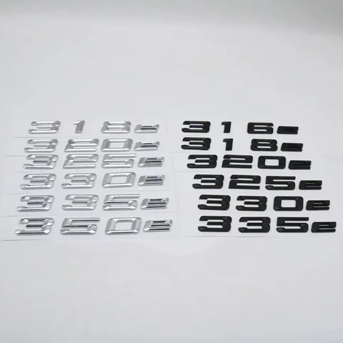 ABS багажник автомобиля логотип эмблема буквы наклейка для BMW 318e 320e 325e 328e 330e 335e 520e 525e 530e 535e 540e E46 E36 E90 E39 E60 F10