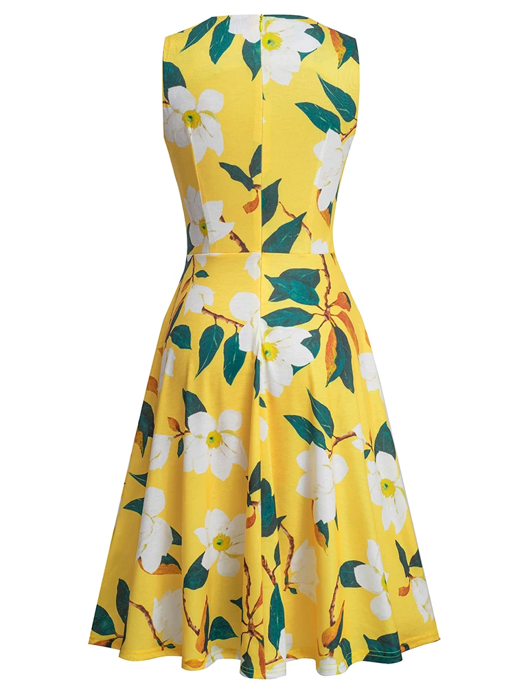 Женское винтажное Деловое платье Nice-forever элегантное лоскутное платье-трапеция с