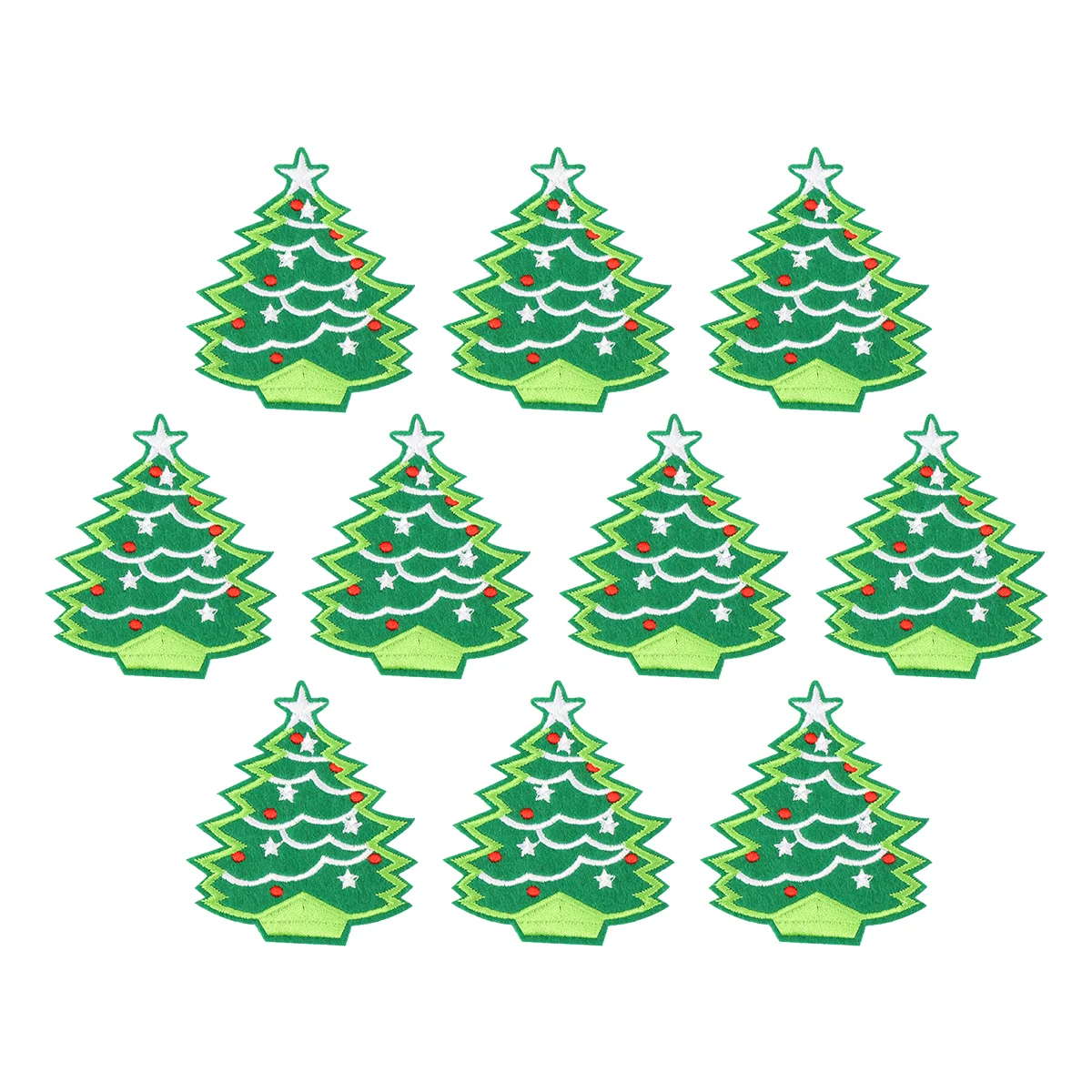 

Christmasappliques Sewingembroidered Xmas Patch Applique Holiday Clothing Clothes Decorative Repair Iron Sew Cloth Tree