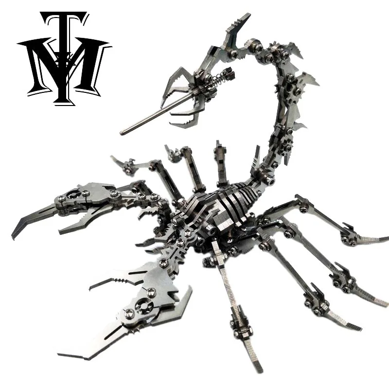 

Robot Insect Scorpion Stainless Steel Metal 3D DIY Model Kits Puzzle Kids Toys Boy Splicing Hobby Scorpio Building Brinquedos