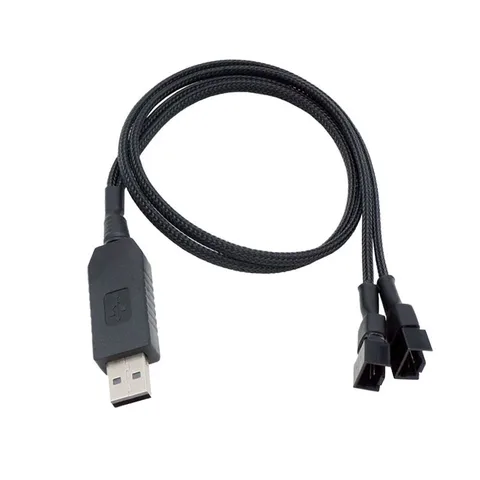 CY Кабель питания USB на два вентилятора 12В