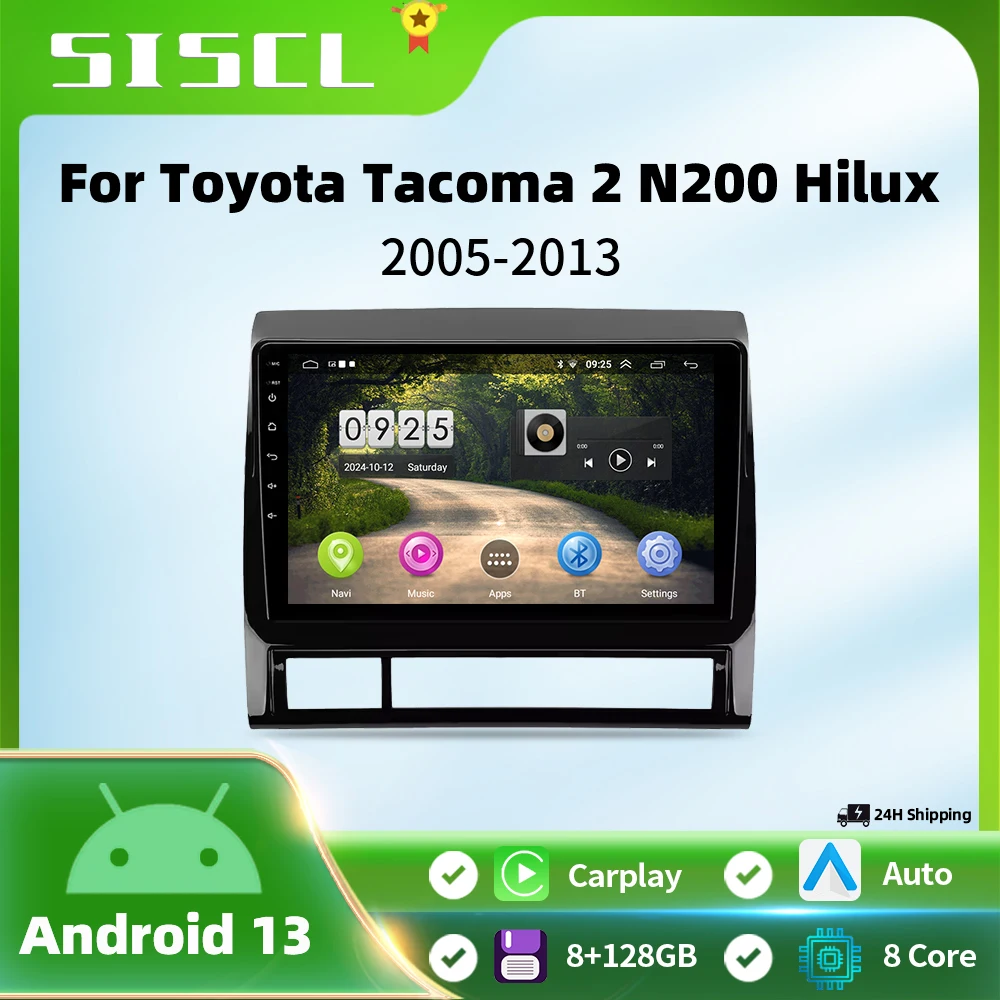 ОС Android Carplay Auto для Toyota Tacoma 2 N200 Hilux 2005-2015 Автомобильный радиоприемник 4G WIFI