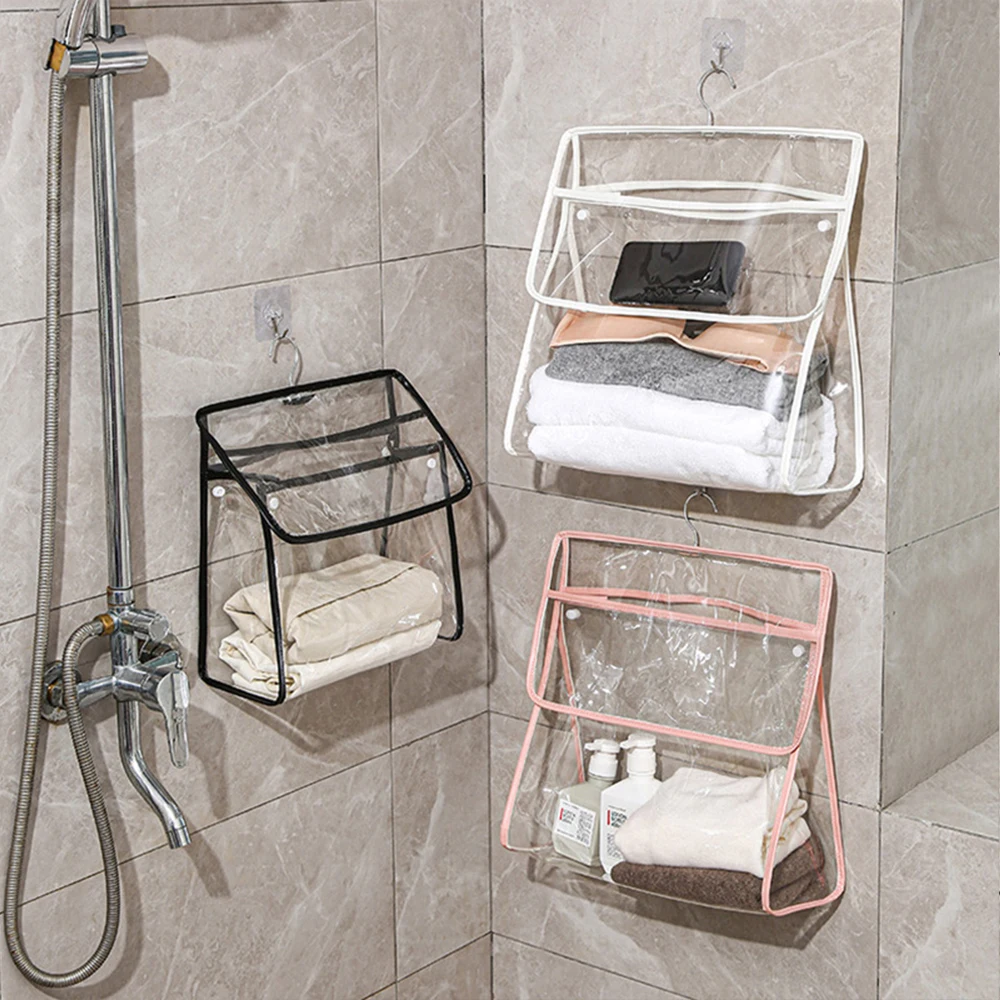 

Водонепроницаемая подвесная сумка для ванной комнаты, карман для хранения одежды и косметики в общежитии, водонепроницаемый чехол для теле...