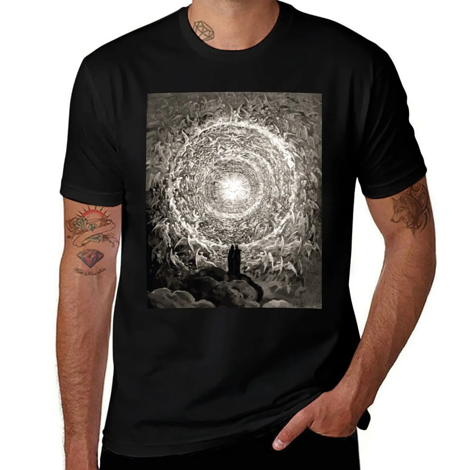 Фото Футболка Gustave Dore or Doré Dante Divine Comedy Paradise 002, базовая дышащая однотонная футболка №1