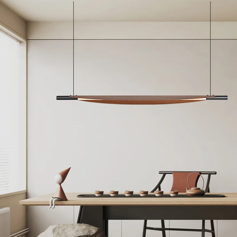 Подвесной светильник из орехового дерева простой стиль бревенчатая люстра