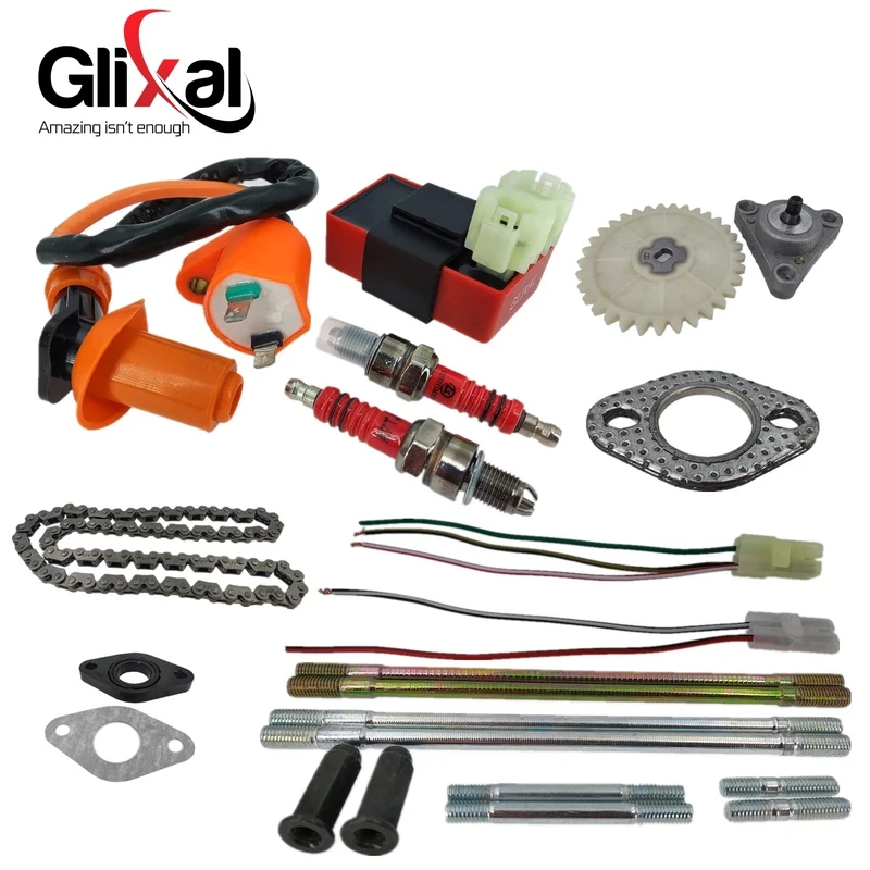 Фото Комплект для полного восстановления цилиндра Glixal GY6 49cc 50cc с головкой цилиндра в сборе для двигателей 139QMB 139QMA для скутеров, мопедов, квадроциклов №3
