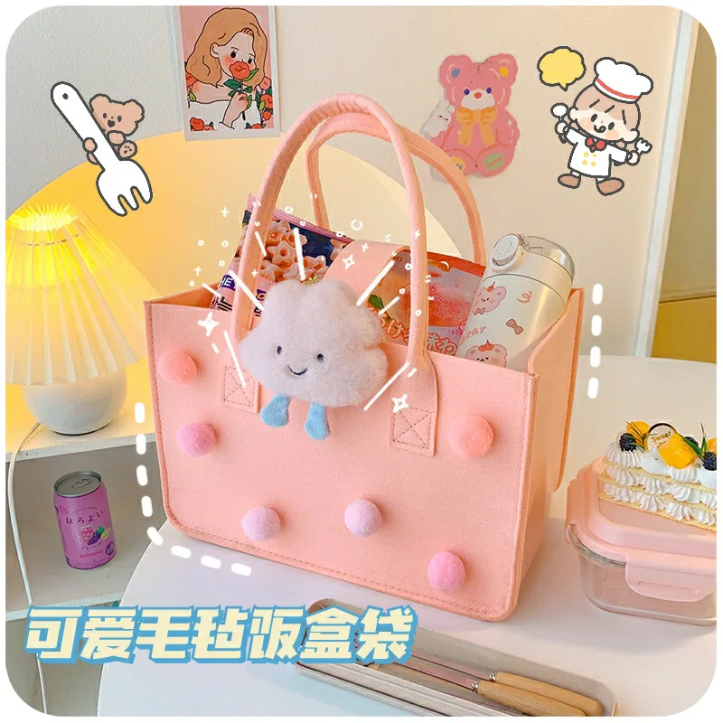 

Portable Lunch Box Bag Rice Pocket Office Worker Rice Bag To Carry Meal Bag Japanese-style Western-style Small Bag Lunch Box