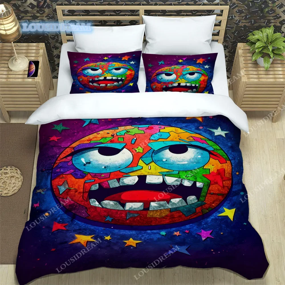 

Подарочный набор для кровати в виде черепа и тыквы на Хэллоуин, набор из трех предметов для одной пары, мягкое и удобное постельное белье, подушка, пододеяльник