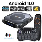 ТВ-приставка Transpeed Android 11 BT5.2 3D Быстрый двойной 1000 м WiFi 4K 4 Гб 64 ГБ 32 ГБ медиаплеер Amlogic S905W2 Mali G31 AV1 телеприставка