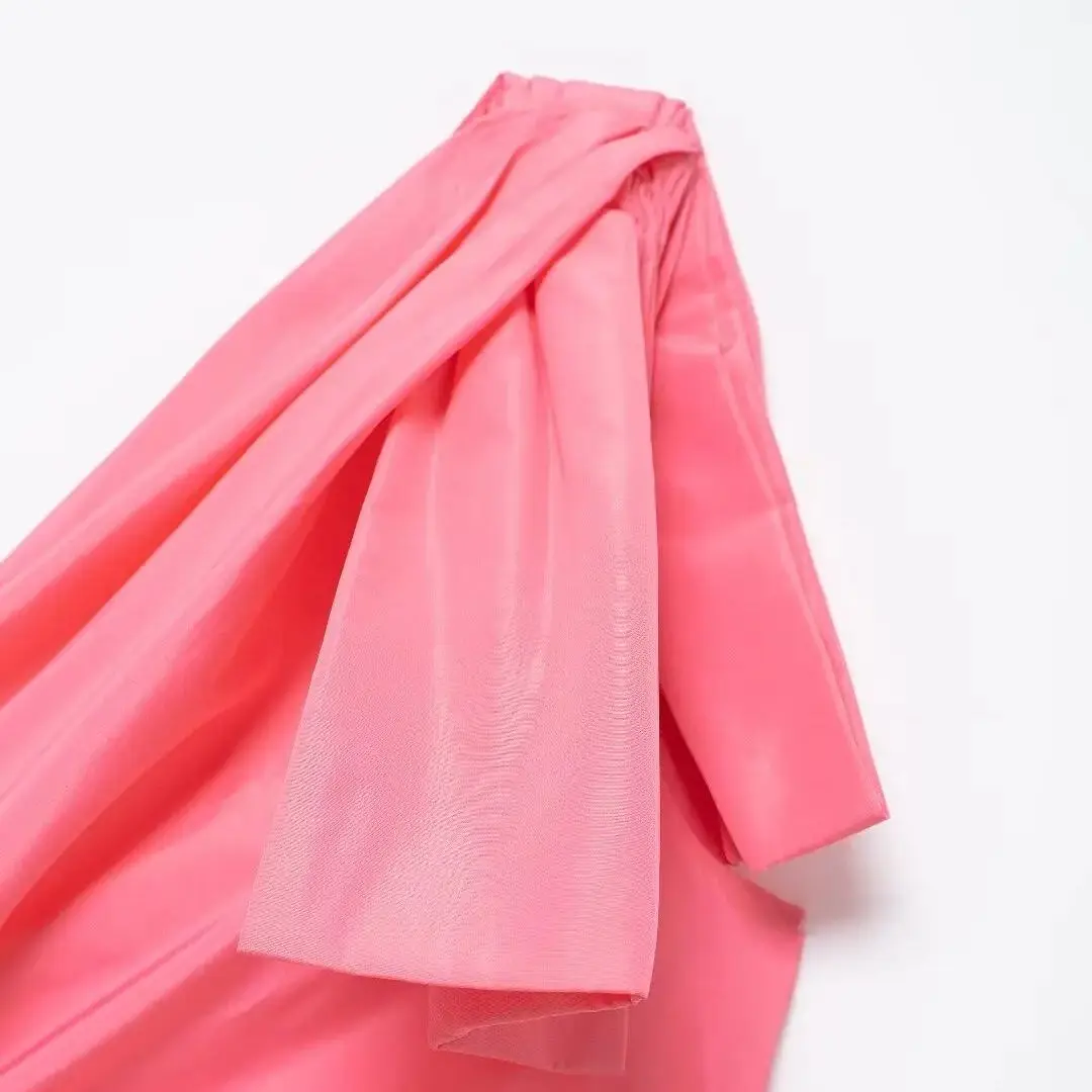 Женский однотонный топ на одно плечо без рукавов с рюшами