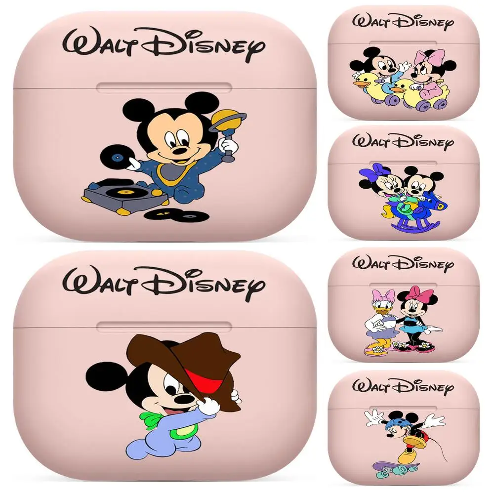

Mickey and Minnie For Airpods 1 2 pro case Protective Bluetooth Wireless Earphone Cover For Air Pods case air pod cases Pink cut