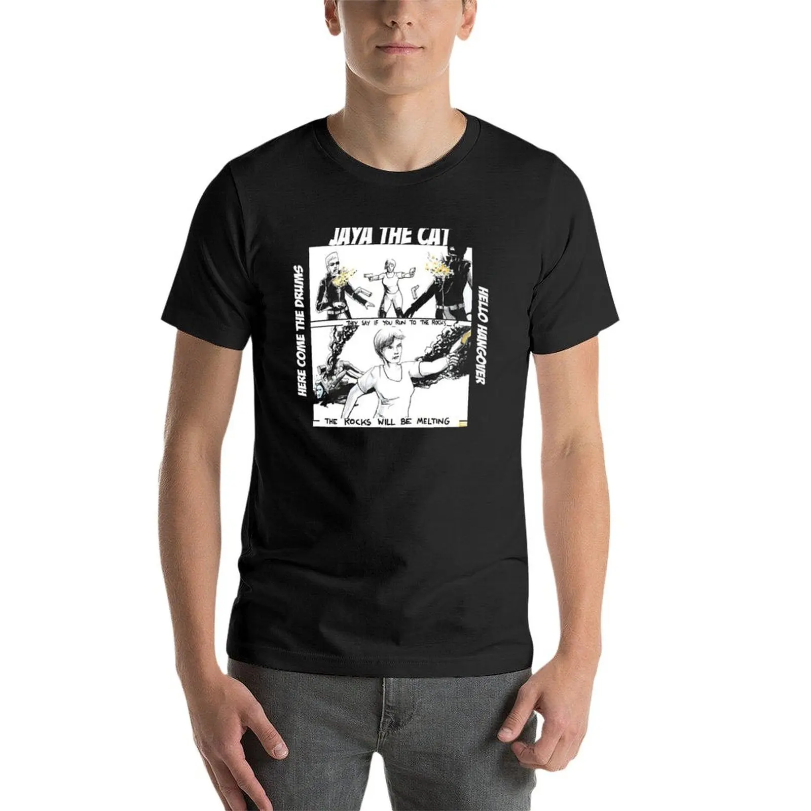 Мужская футболка с изображением кошки Hello Hangover sports fans