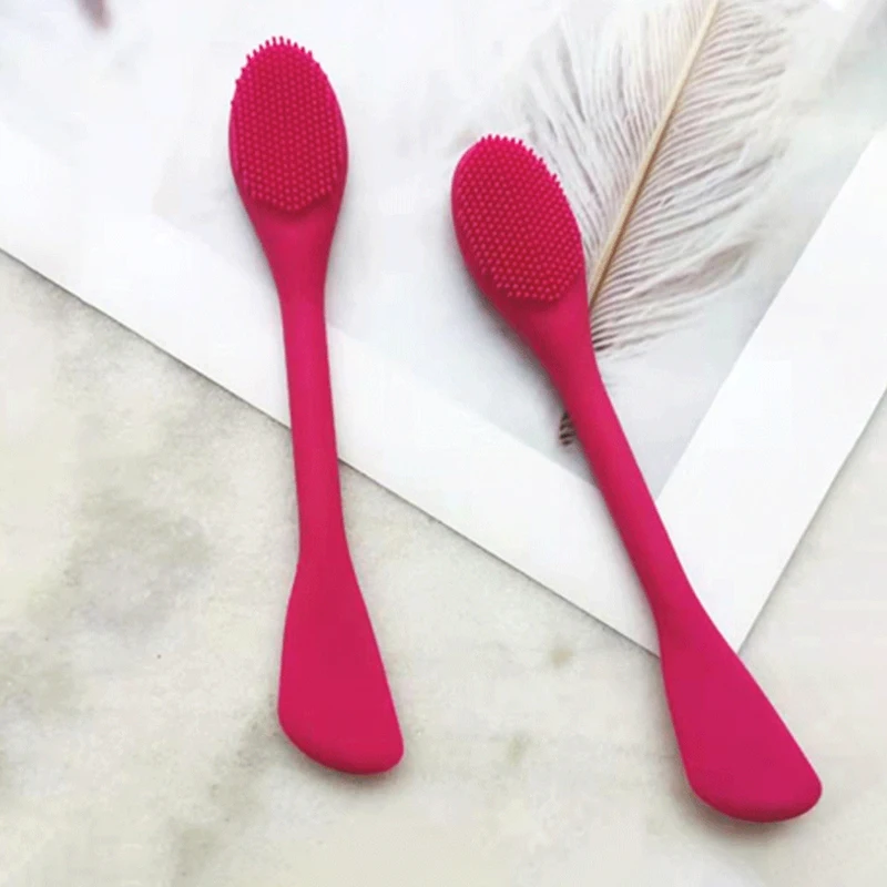 

Щетка для чистки лица, двусторонняя силиконовая маска для лица, щетка, маска для смешивания грязи, инструмент, мягкий инструмент для ухода з...