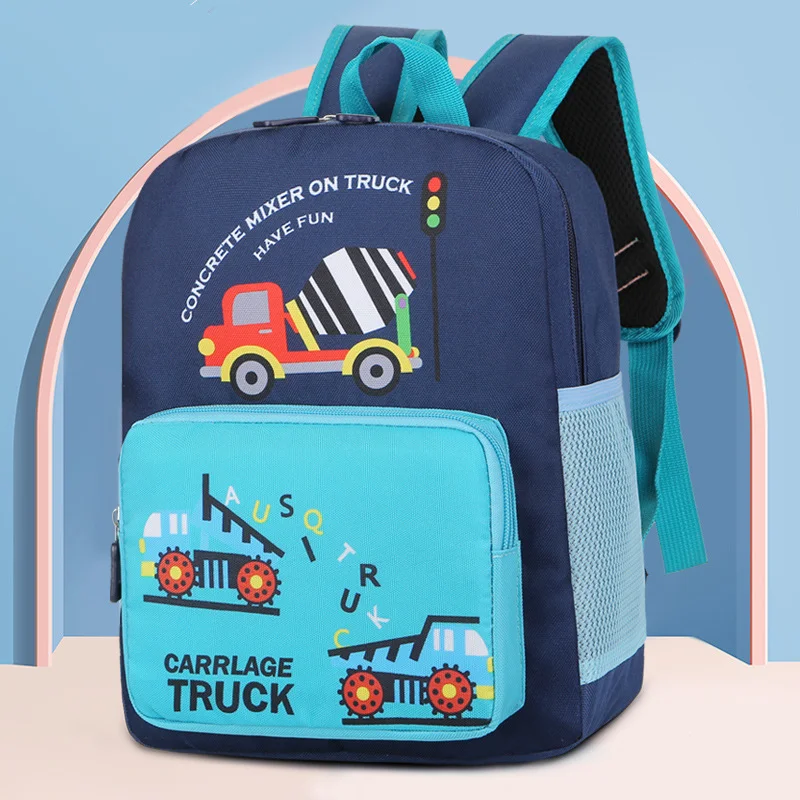 

Cartoon Car Backpack Burden-reducing Large-capacity Kindergarten Schoolbag First Grade Primary School Student Backpack
