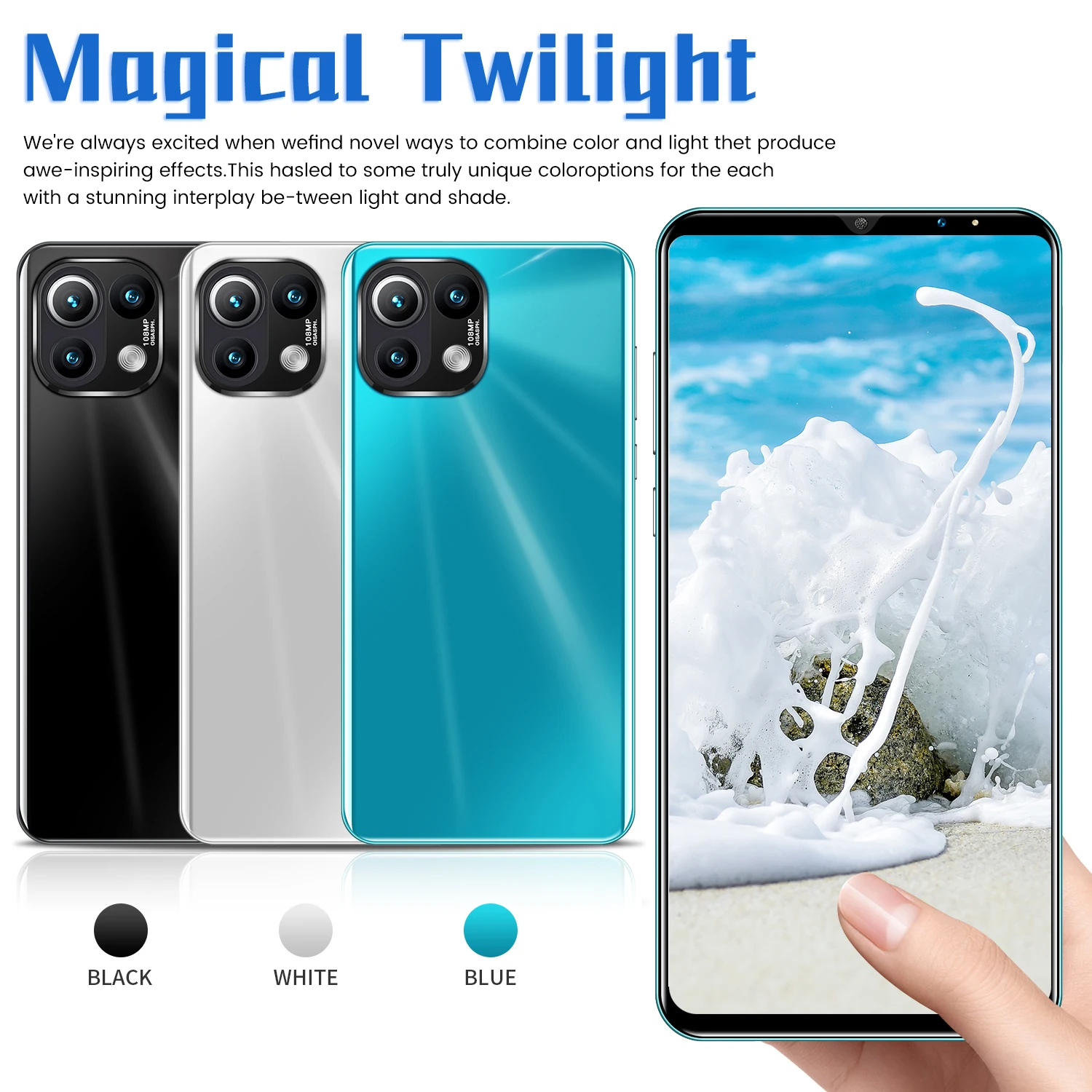global version 2021 new fashion 5g smartphone 16gb512gb for xiaomi mi 11 pro cellphone huawei samsung apple vivo mobile phone free global shipping