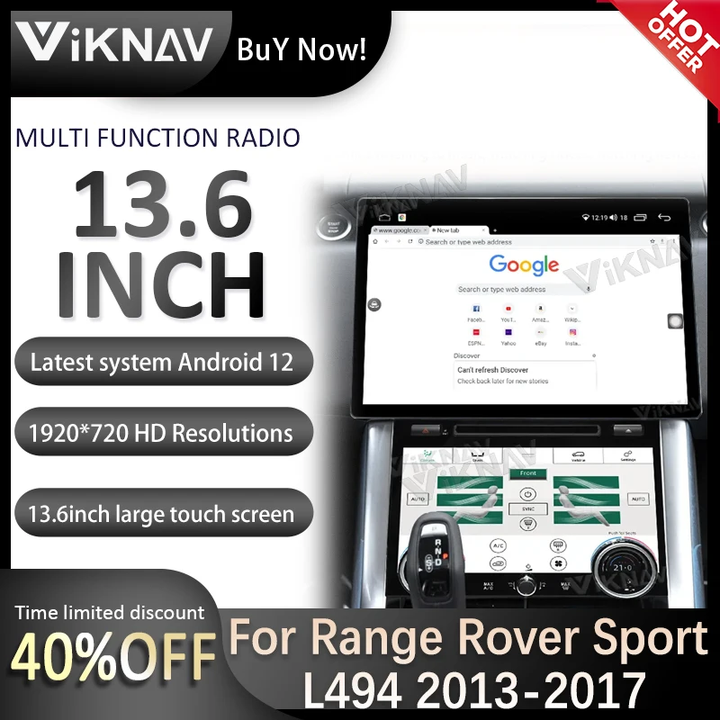 

Android Auto Car Radio For Land Rover Sport L494 2013-2017 Touch Screen Carplay GPS Navigation Multimedia Player Head Unit