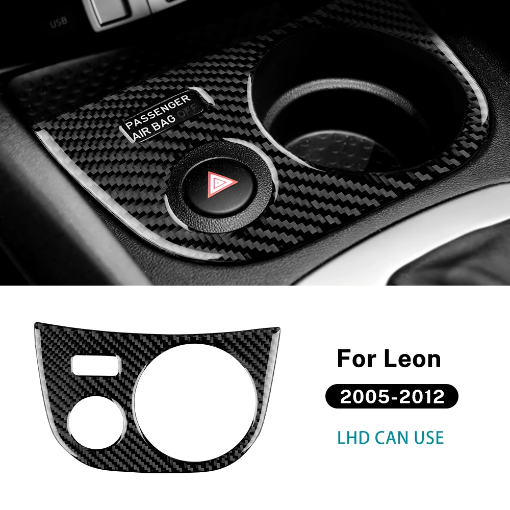 

Настоящая мягкая наклейка из углеродного волокна для Seat Leon 2005 2006 2007 2008 2009 2010 2011 2012 LHD RHD Автомобильный держатель для чашки Аксессуары для панели