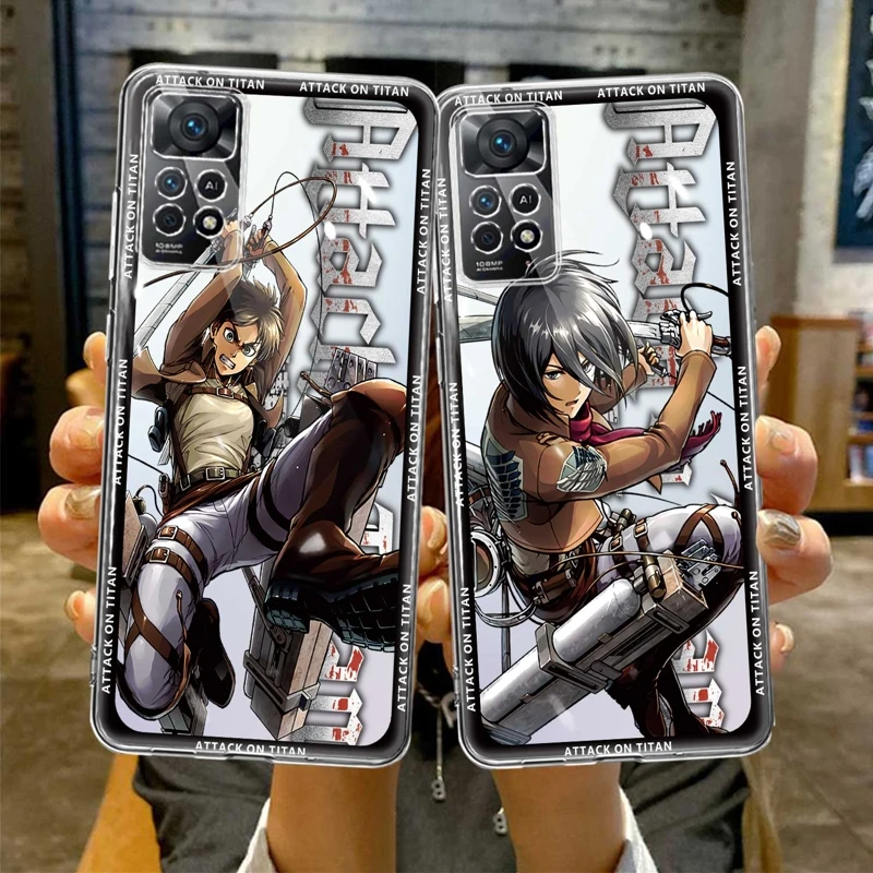 

Cover Case For Xiaomi Redmi Note 7 8 9 10 11 12 4G 5G Pro 9S 10S 11T 10Pro NOTE11 8T Attack On Titan Silicone